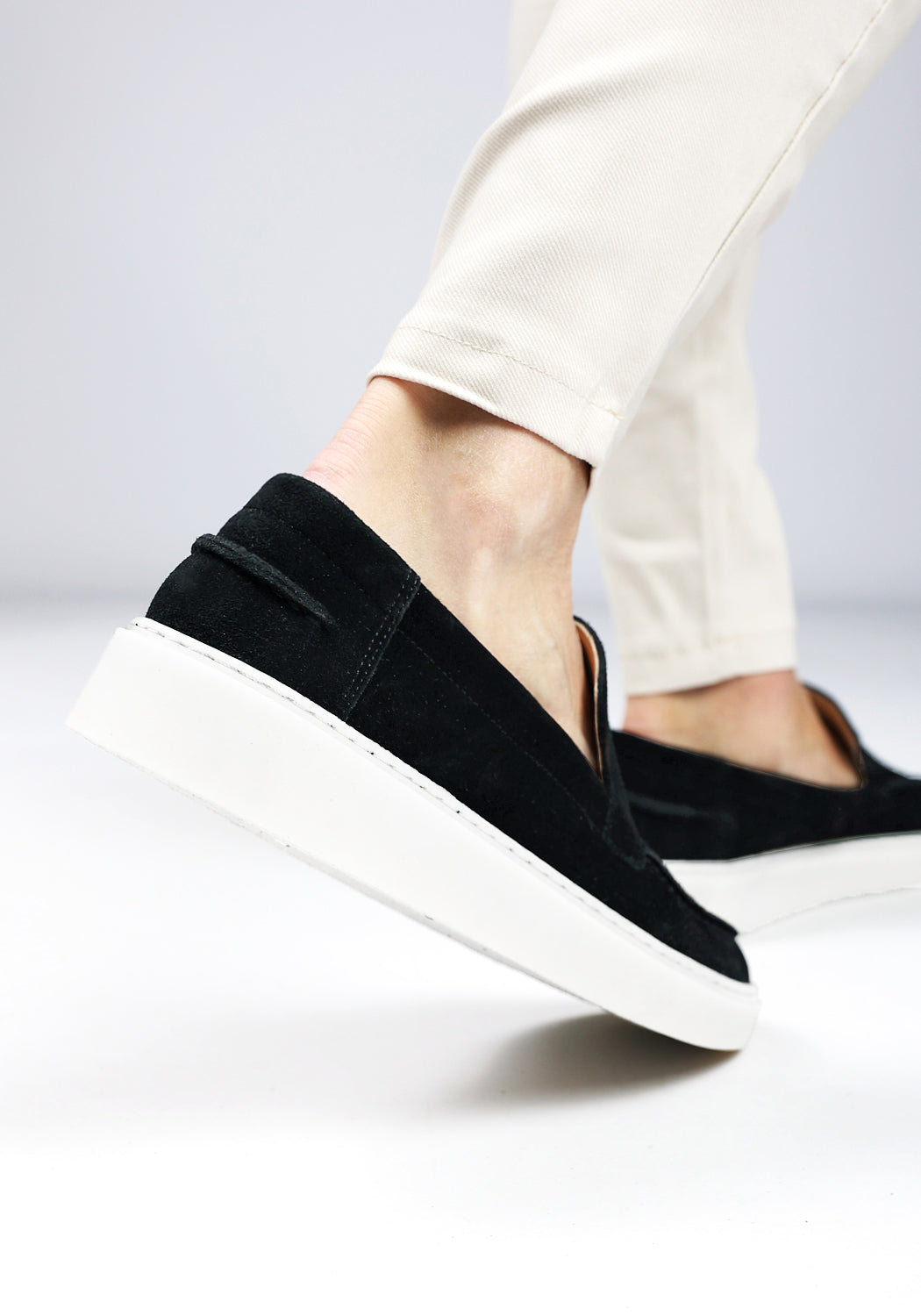 Cotton District SUEDE LOAFERS SAILOR BLACK