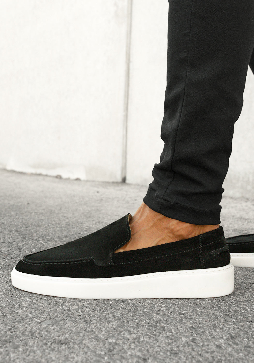 Cotton District SUEDE LOAFERS SAILOR BLACK