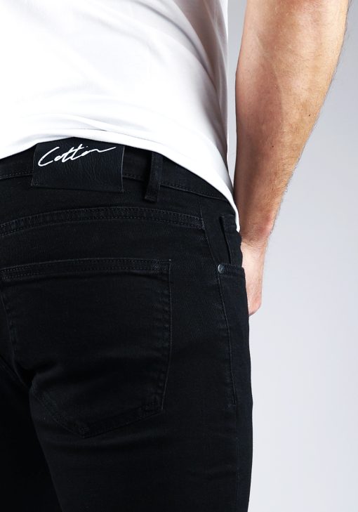 Cotton District TAPERED FIT JEANS ALL BLACK