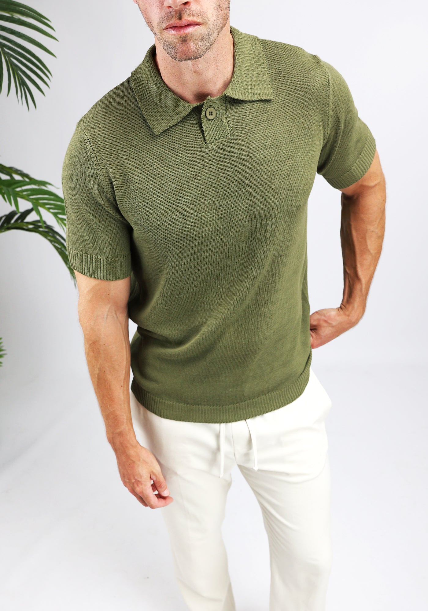 Cotton District TOGGLE POLO T-Shirts GREEN