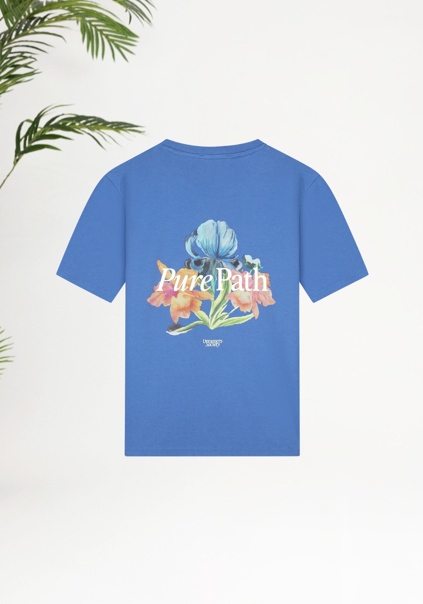 Cotton District Trio of Flowers T-shirt T-Shirts Faded Cobalt