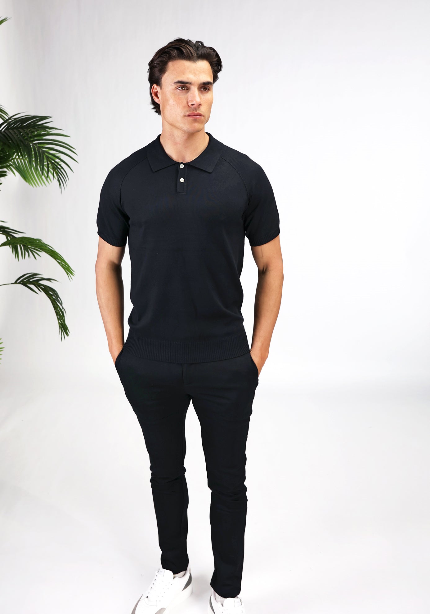 Cotton District BLEND POLO  BLACK