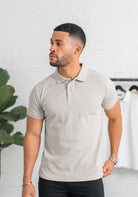 Cotton District BUTTON POLO  GREY