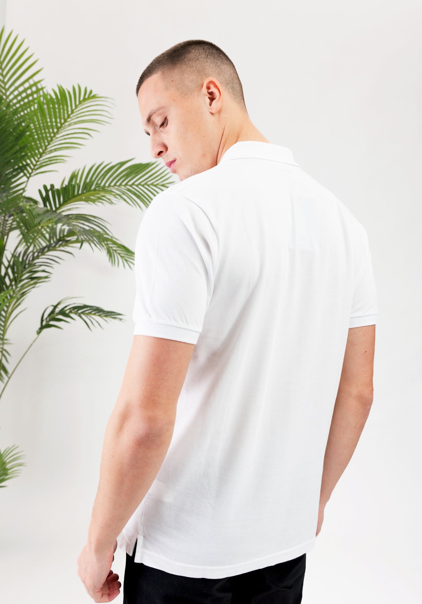 Cotton District BUTTON POLO  WHITE