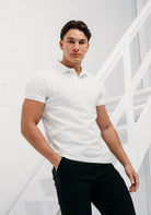 Cotton District BUTTON POLO  WHITE