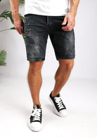 Cotton District CAN DENIM SHORTS  DARK GREY