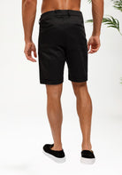Cotton District CASUAL CLUB PLEATED CHINO SHORTS Shorts BLACK