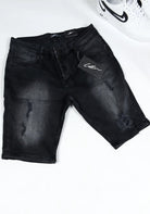 Cotton District CHARK DENIM SHORTS  DARK GREY