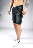 Cotton District CHARK DENIM SHORTS  DARK GREY