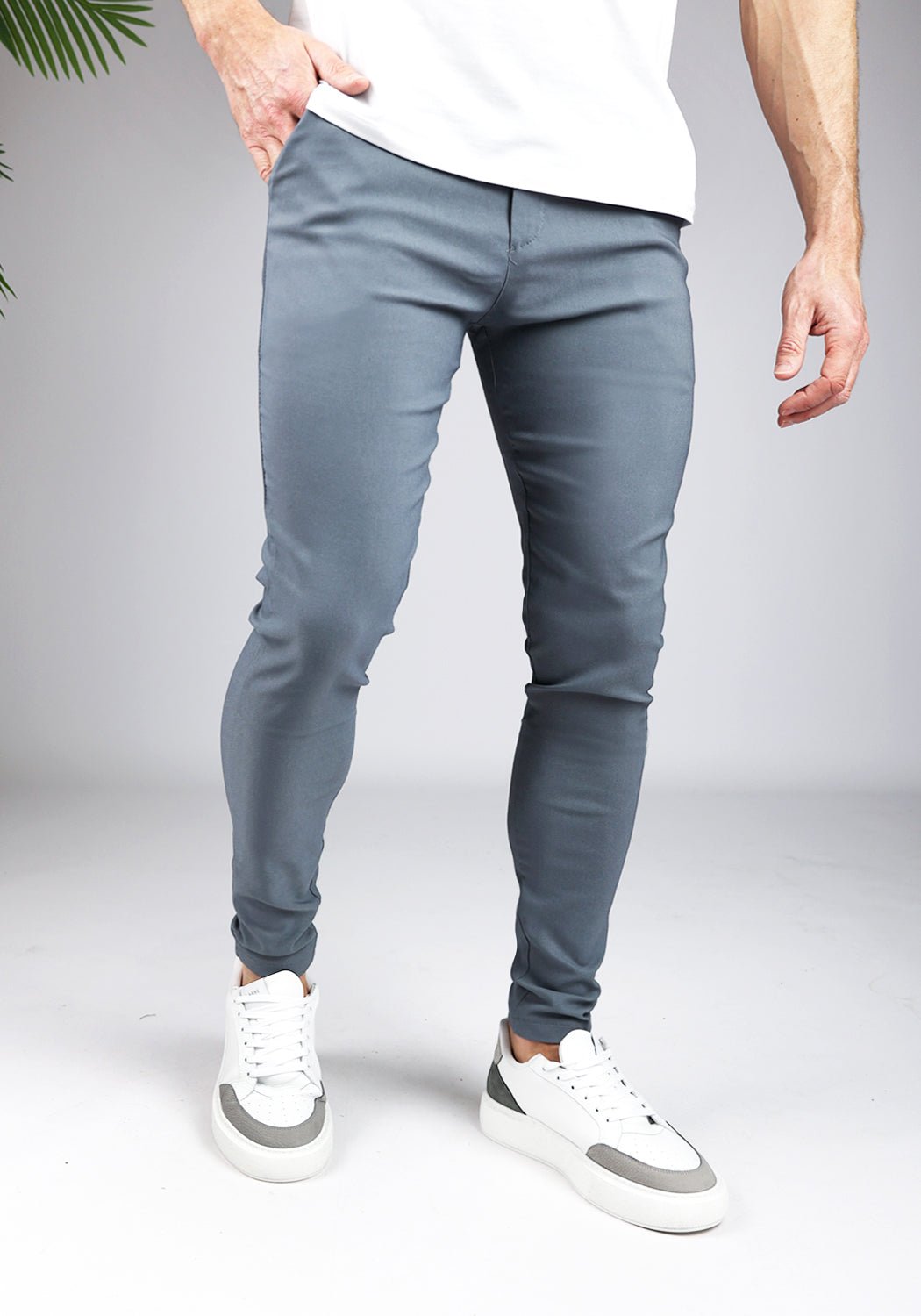 Cotton District CHINO Pants & Chino's ANTHRACITE