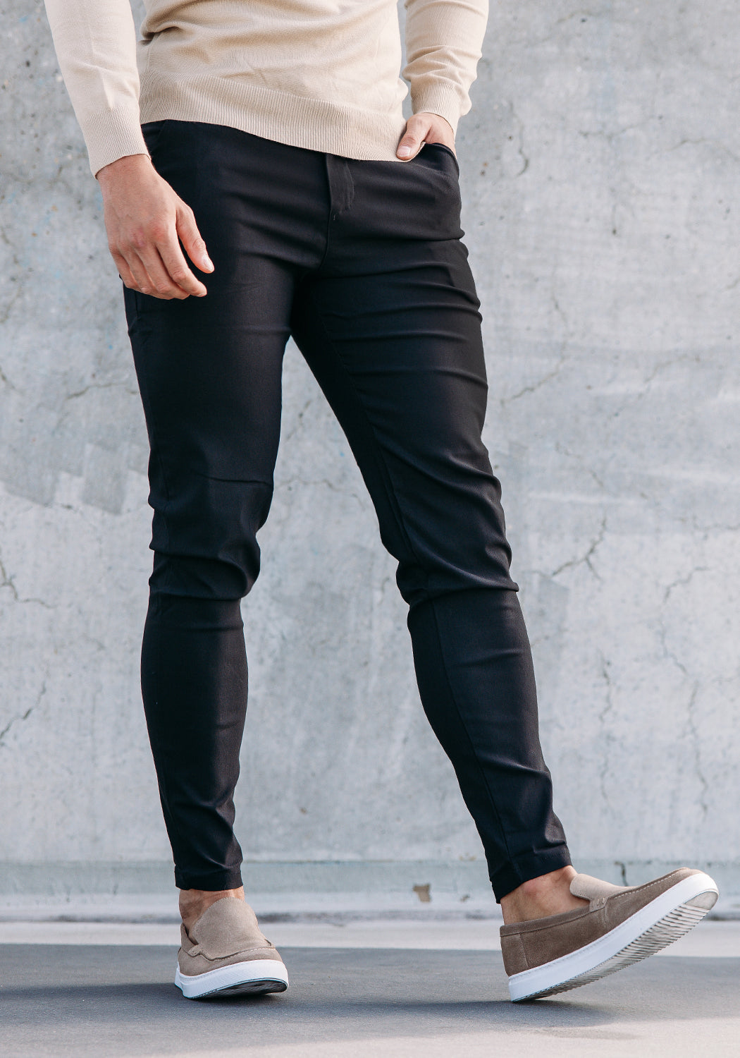 Cotton District CHINO Pants & Chino's BLACK