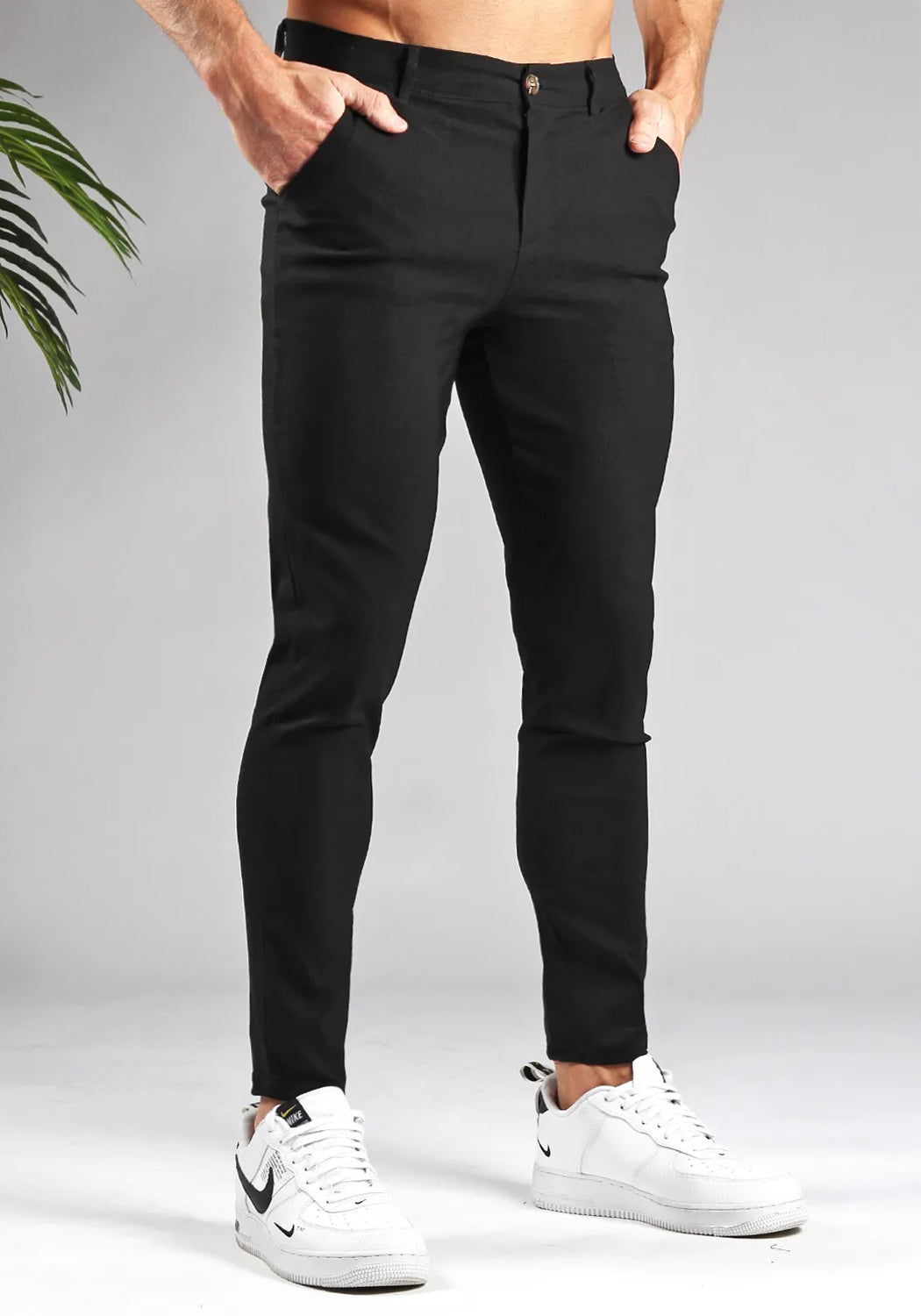 Cotton District CHINO Pants & Chino's BLACK