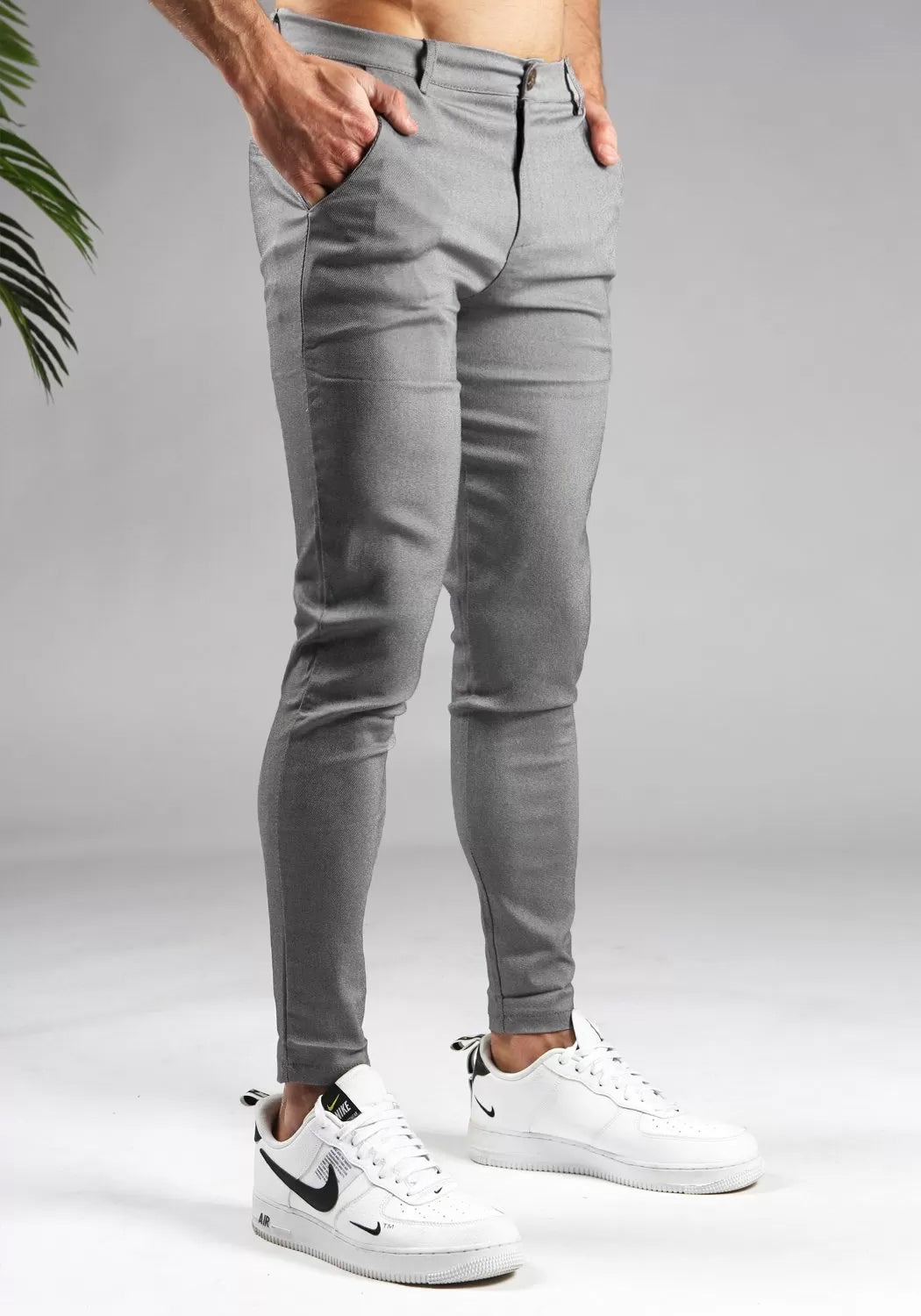 Cotton District CHINO Pants & Chino's GREY