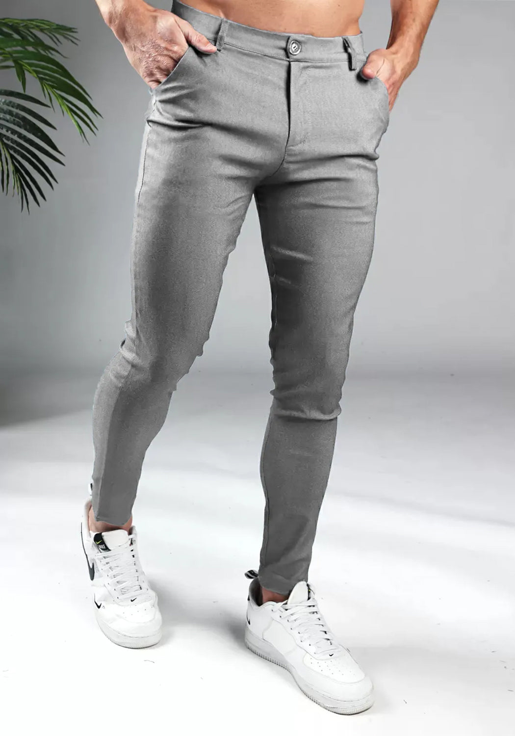 Cotton District CHINO Pants & Chino's GREY