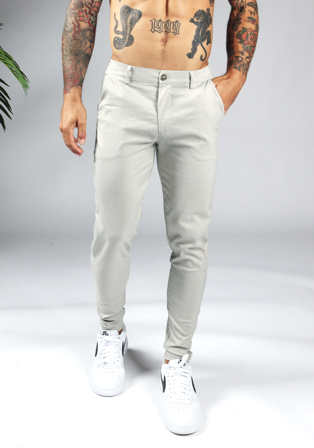 Cotton District CHINO Pants & Chino's TAUPE