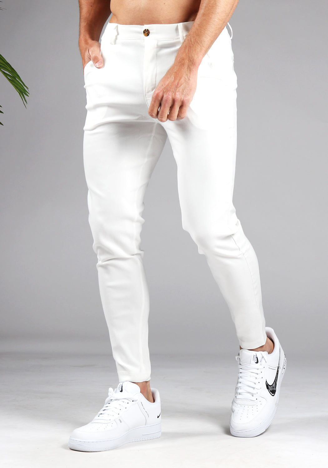 Cotton District CHINO Pants & Chino's WHITE