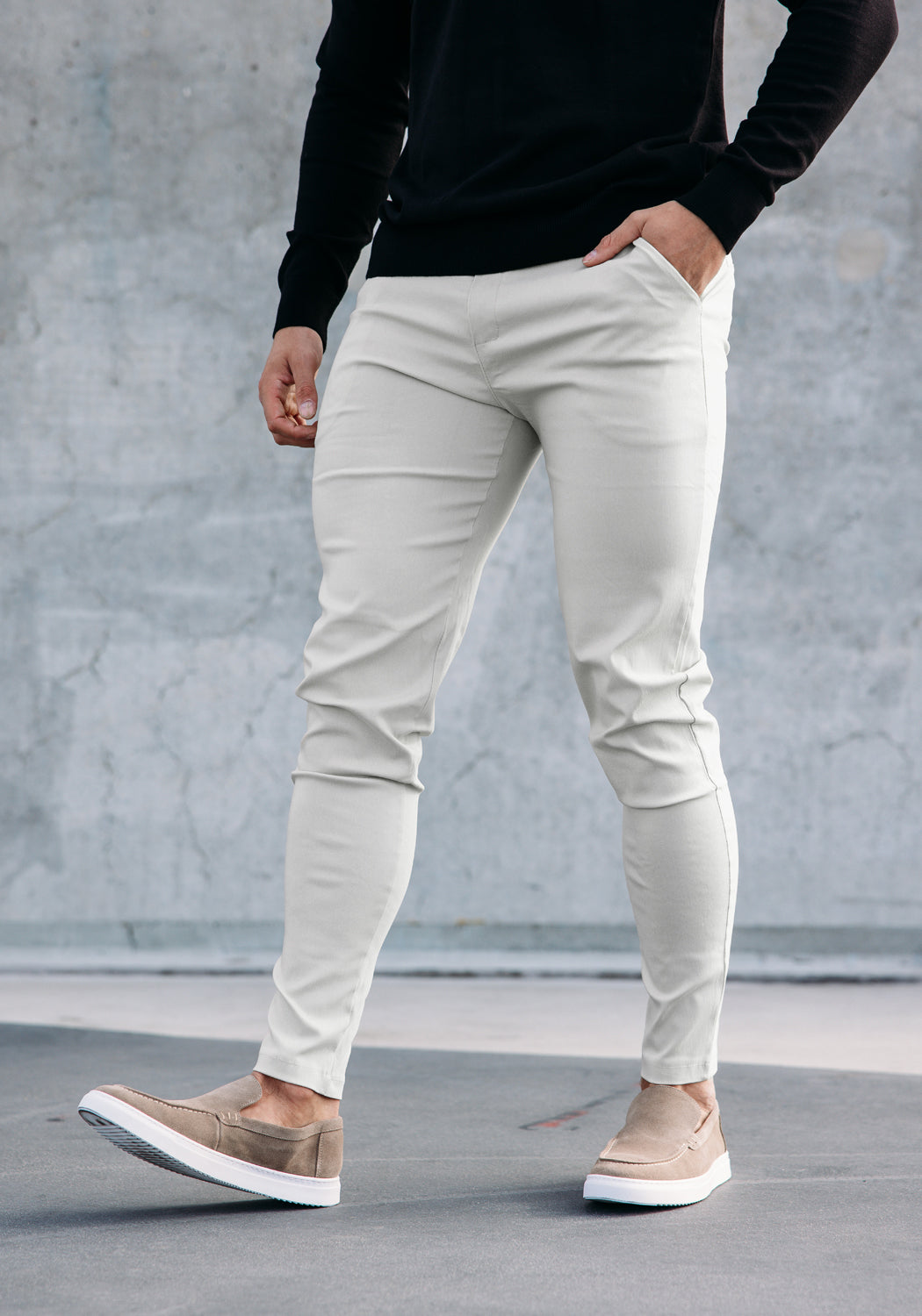 Cotton District CHINO LONG  TAUPE