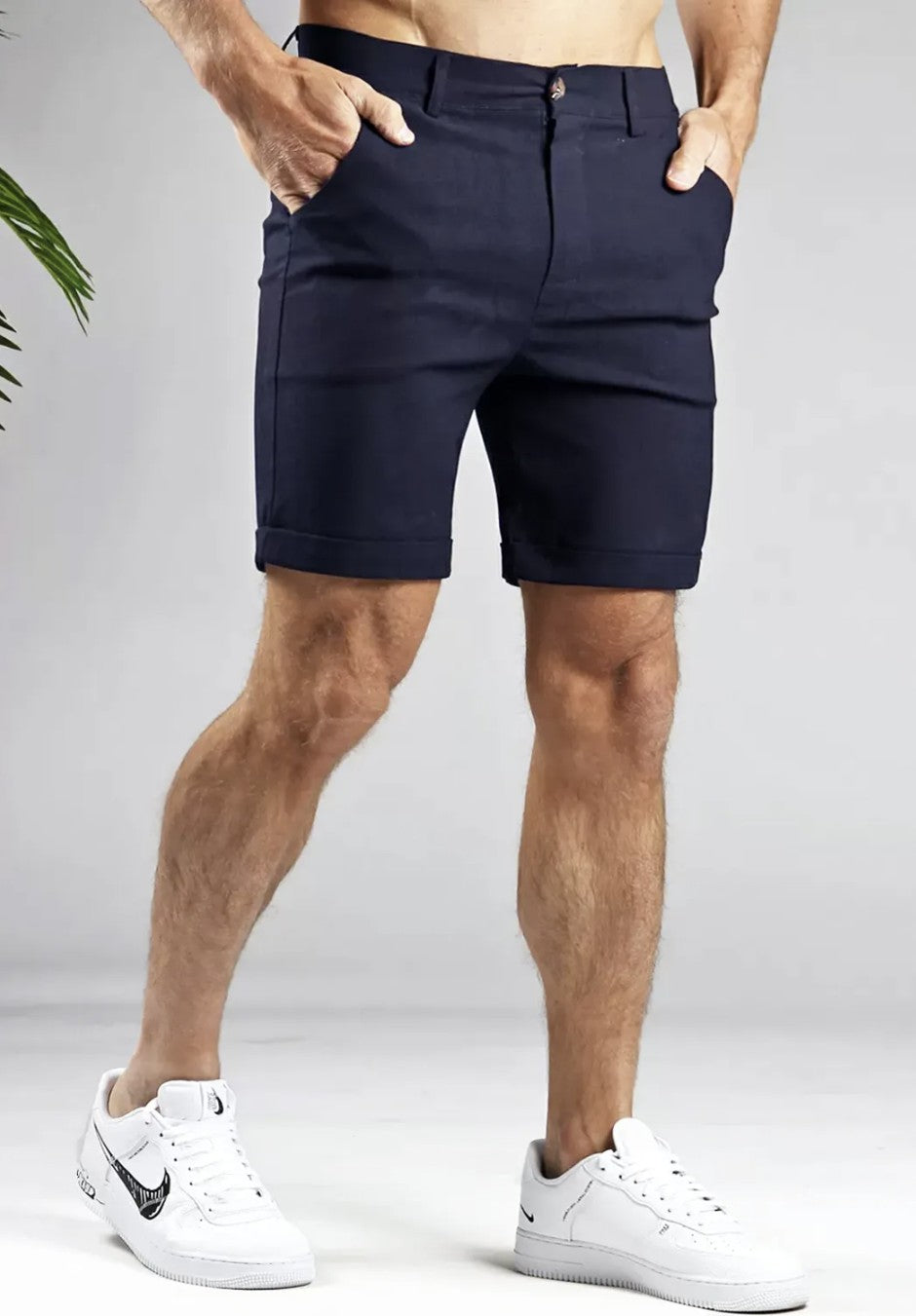 Cotton District CHINO SHORTS  NAVY