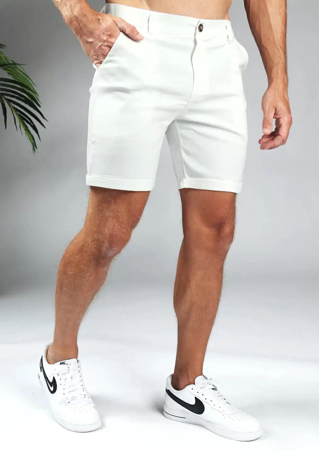 Cotton District CHINO SHORTS  WHITE