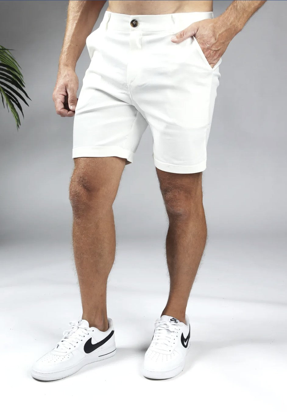 Cotton District CHINO SHORTS  WHITE