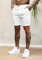 Cotton District CHINO SHORTS  WHITE