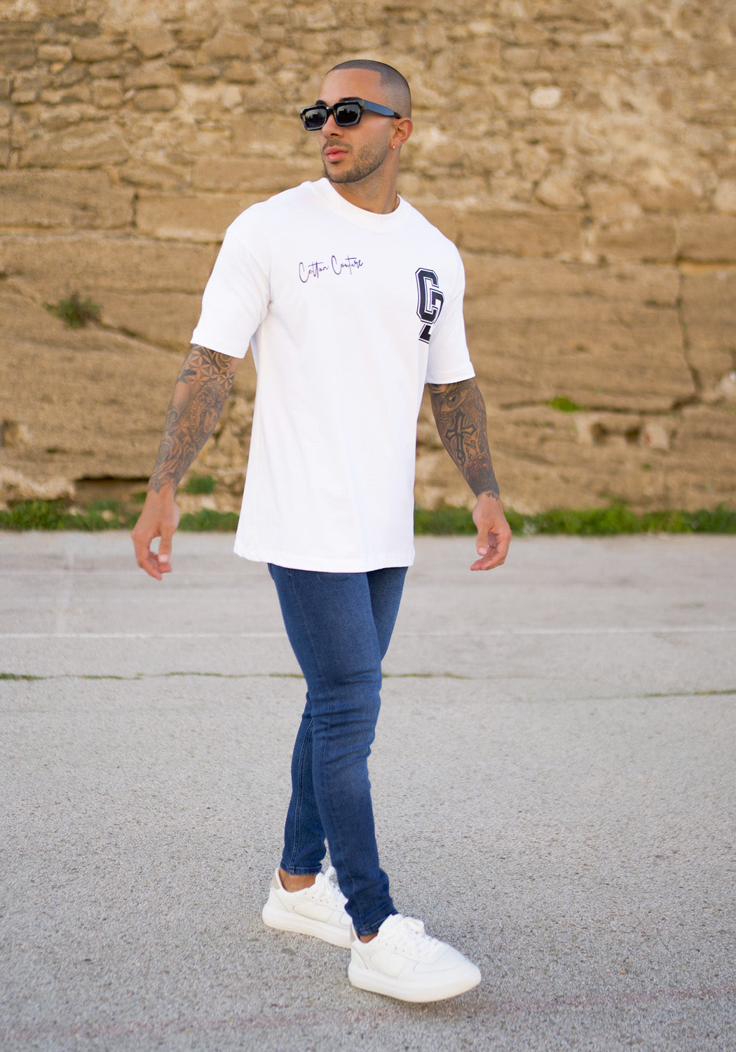 Cotton District COTTON COUTURE T-SHIRT  WHITE