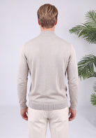 Cotton District COTTON HALF ZIP Sweaters TAUPE