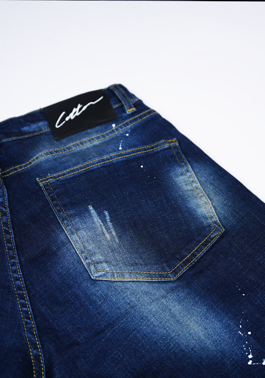 Cotton District COTTON PAINTER JEANS  BLUE