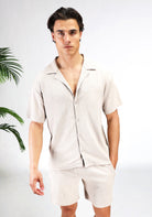 Cotton District COTTON RIBBED SUMMER SET  STONE