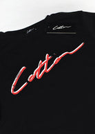 Cotton District COTTON SHADOW SIGNATURE T-SHIRT  BLACK/RED