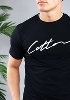Cotton District COTTON SIGNATURE T-SHIRT  BLACK