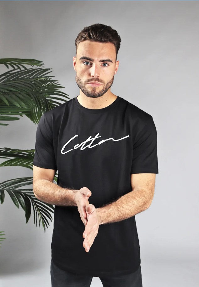 Cotton District COTTON SIGNATURE T-SHIRT  BLACK