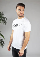 Cotton District COTTON SIGNATURE T-SHIRT  WHITE/BLACK