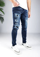Cotton District COTTON SLIMFIT CONTRAST JEANS  DARK BLUE