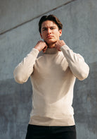 Cotton District COTTON TURTLENECK  BEIGE