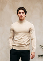 Cotton District COTTON TURTLENECK  BEIGE