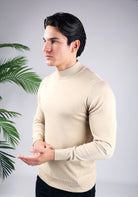 Cotton District COTTON TURTLENECK  BEIGE