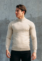 Cotton District COTTON TURTLENECK  BEIGE