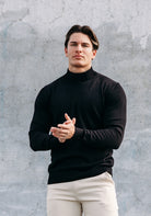 Cotton District COTTON TURTLENECK  BLACK