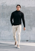Cotton District COTTON TURTLENECK  BLACK