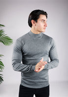 Cotton District COTTON TURTLENECK  GREY