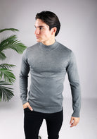 Cotton District COTTON TURTLENECK  GREY