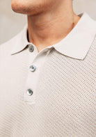Cotton District CROCHET POLO  BEIGE