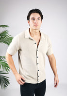 Cotton District CROCHET VEST T-Shirts BEIGE