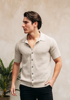 Cotton District CROCHET VEST T-Shirts BEIGE