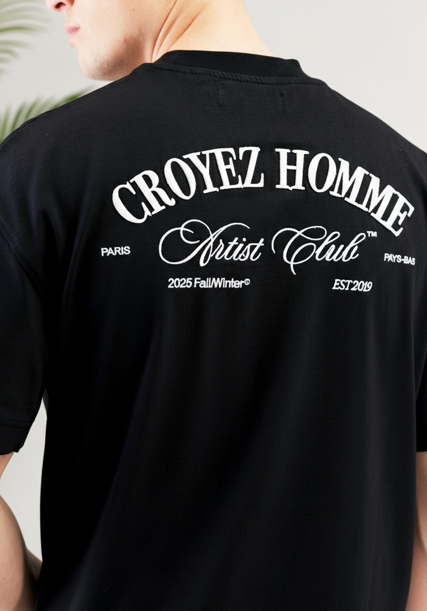 Cotton District CROYEZ ARTIST CLUB T-SHIRT  BLACK