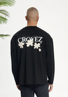 Cotton District CROYEZ BOTANIQUE LONGSLEEVE T-SHIRT Longsleeve BLACK