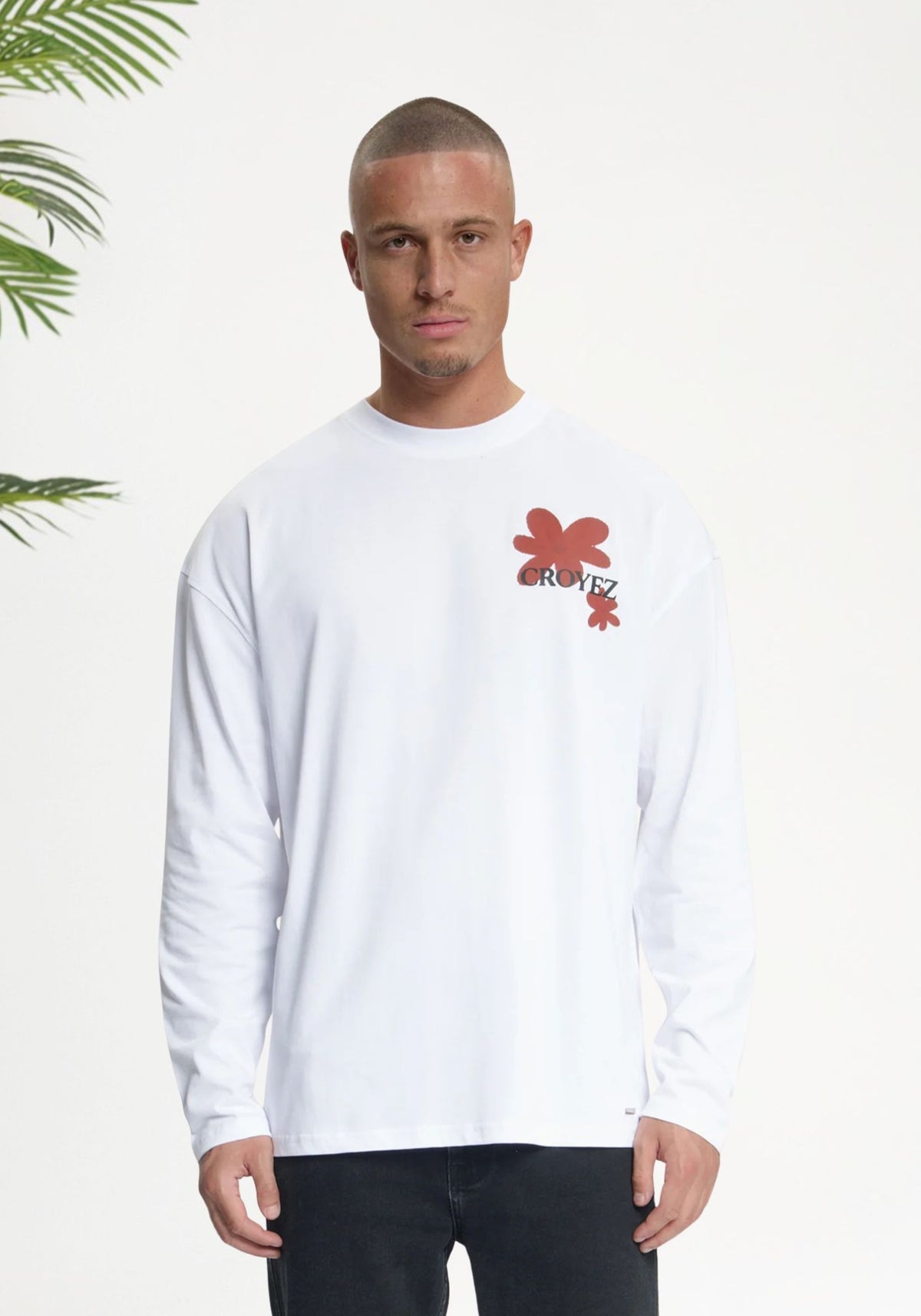 Cotton District CROYEZ BOTANIQUE LONGSLEEVE T-SHIRT Longsleeve WHITE
