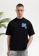 Cotton District CROYEZ BOTANIQUE T-SHIRT T-Shirts BLACK