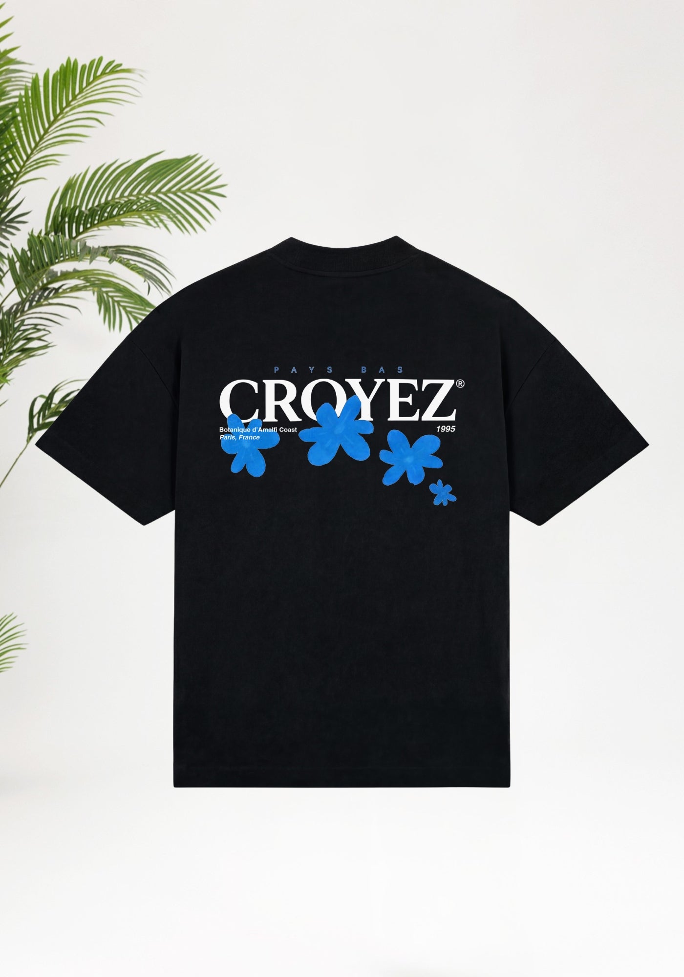 Cotton District CROYEZ BOTANIQUE T-SHIRT T-Shirts BLACK